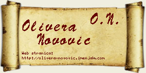Olivera Novović vizit kartica